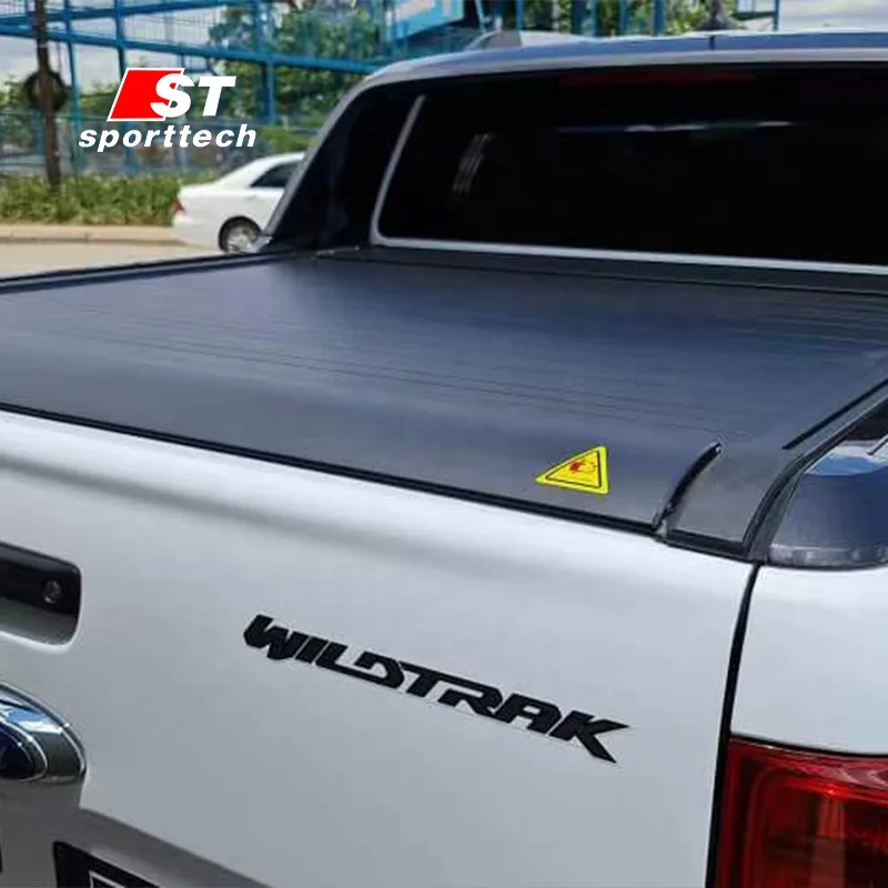 ST Truck Aluminum Alloy Waterproof Electric 4x4 Pickup Retractable Tonneau Cover for Ford Ranger / Ranger Wildtrak