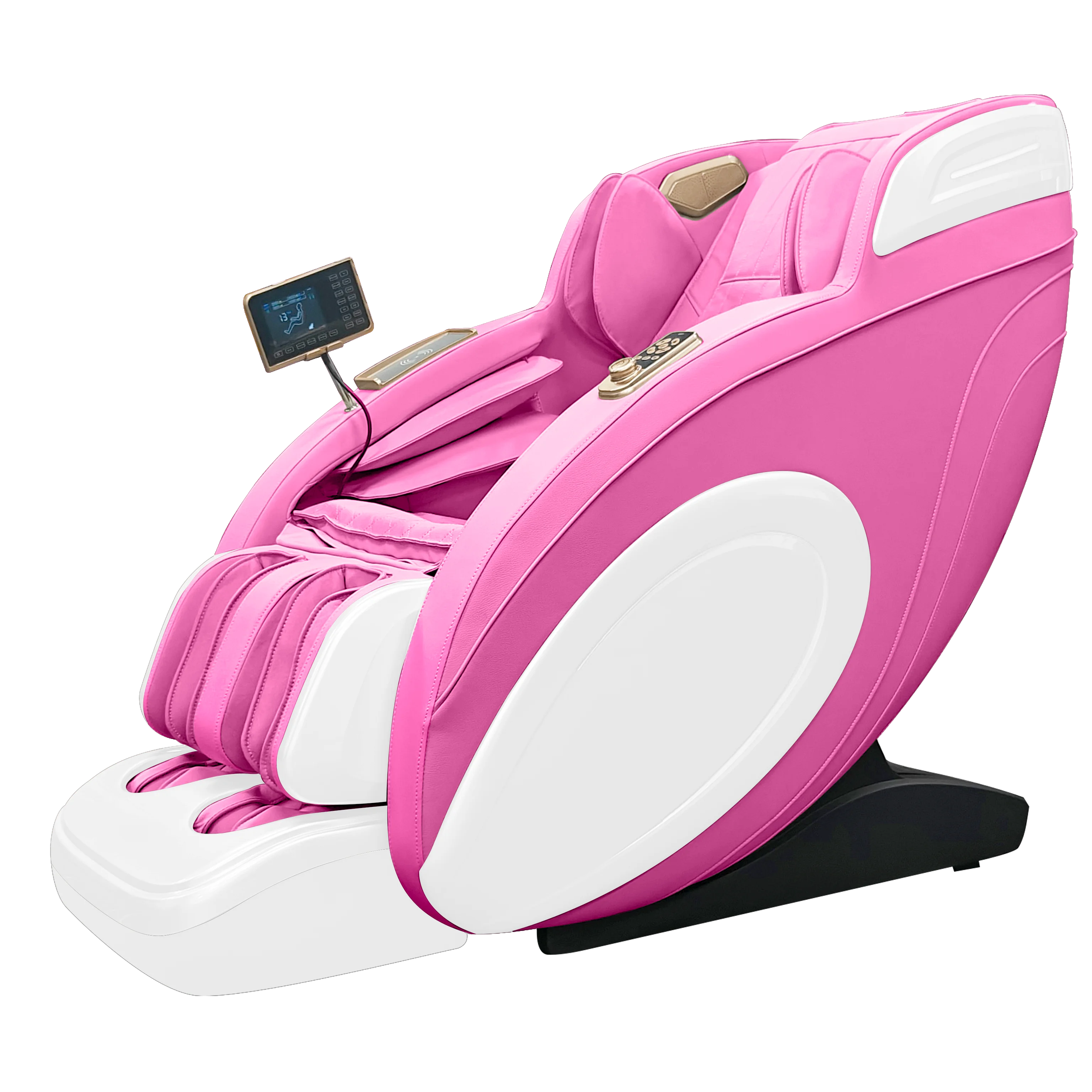 Electric Deluxe Leather Full Body Smart Massage Chair With  Gravity 2D Massage, Bluetooth System And Long SL Track