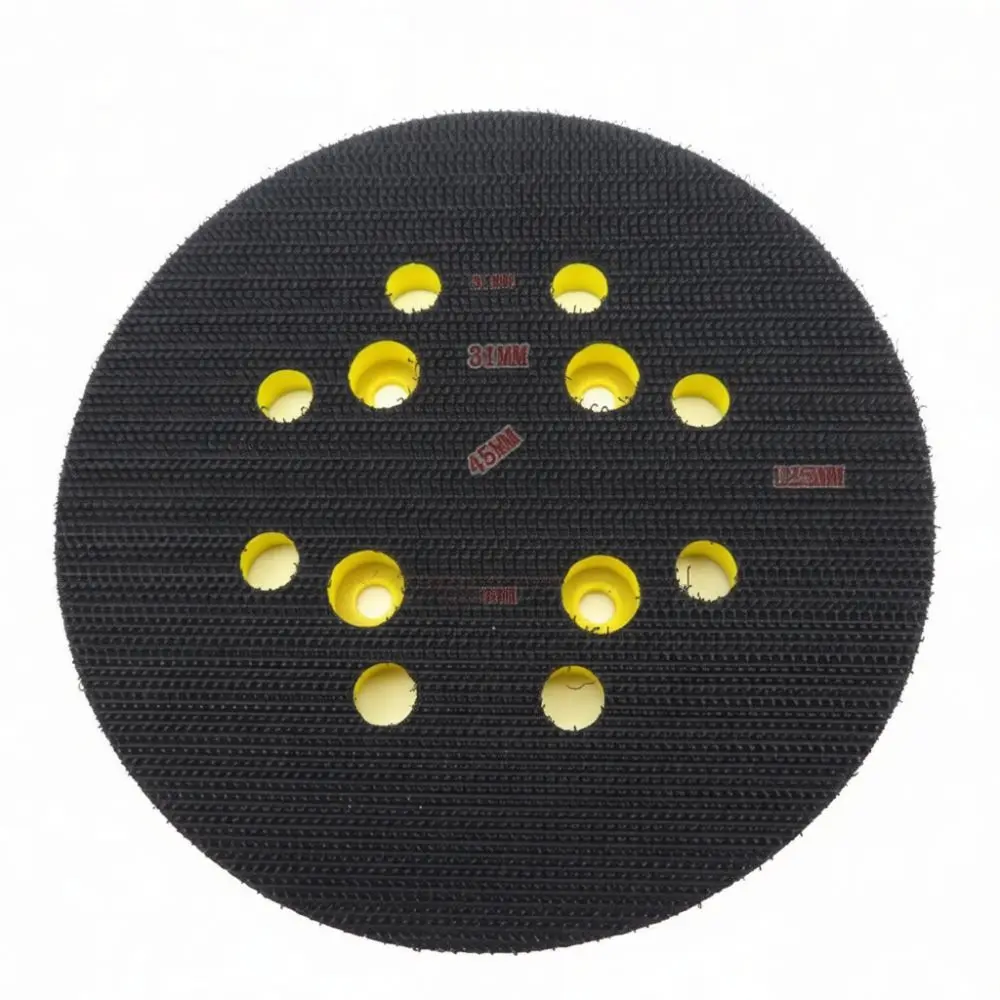 High Quality 5 Inch 8 Hole Sanding Pad Hook Loop Backing Plate For Electric Sander Woodworking Polishing Accessory