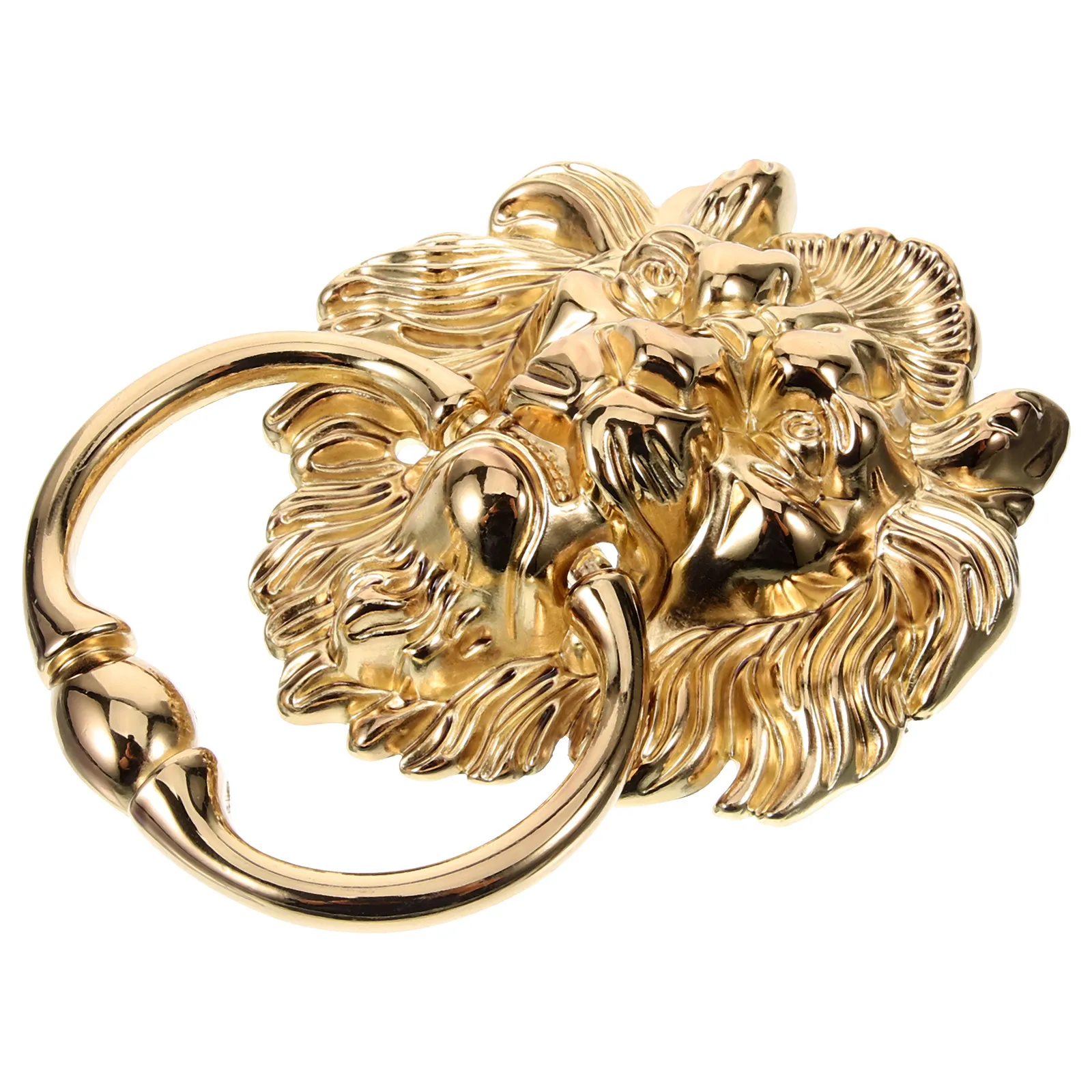 

Lion Head Door Handle Gold Zinc Alloy Pull Vintage Decor Front Door Gate Hardware Metal Knocker Wooden Doors