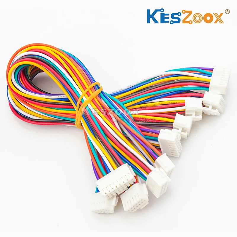 Keszoox JST 2mm PHB2.0 Dual Rows Connector 2x2-2x10Pin with Length of 10-100cm Premium 22AWG Cable【Support Customized】