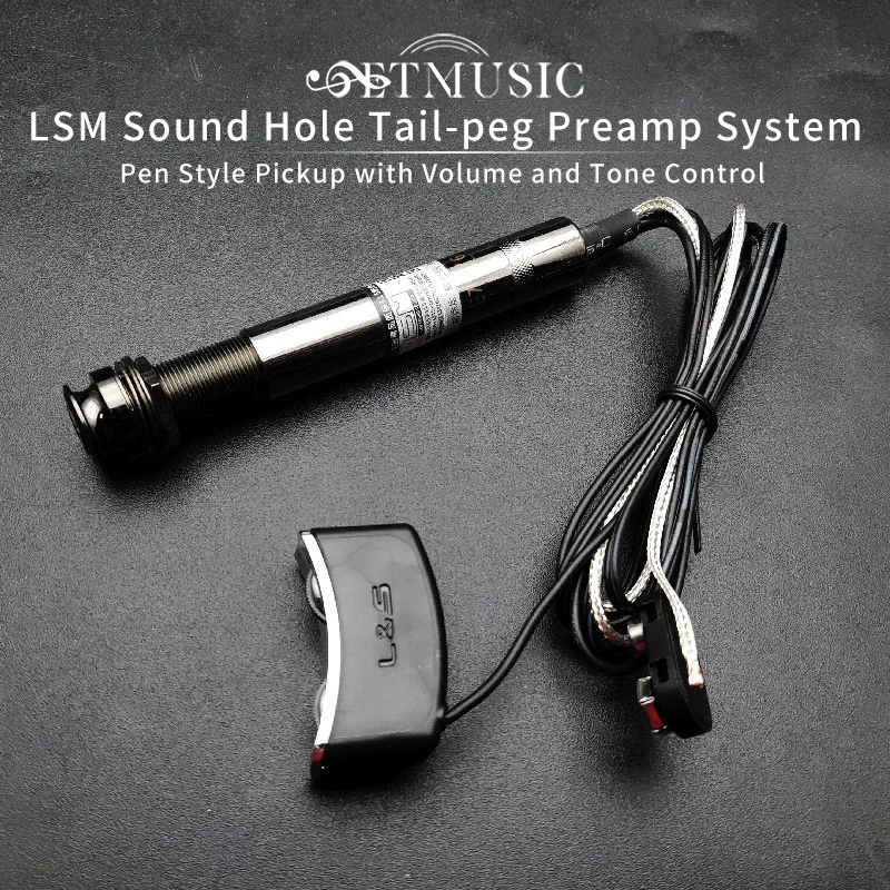 LSM GB550A II Sound Loch Stil Schwanz-peg Preamp System für Folk Gitarre Stift Stil Pickup mit Volumen und tone Control