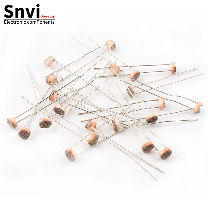 20PCS LDR Photo Light Sensitive Resistor Photoelectric Photoresistor 5528 GL5528 5537 5506 5516 5539 5549 For Arduino