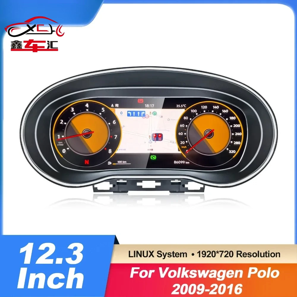 Navihua LCD Digital Dashboard Display Cluster for Volkswagen VW Polo 2009-2016 Carplay Auto Instrument Virtual Cockpit Meter - view 3