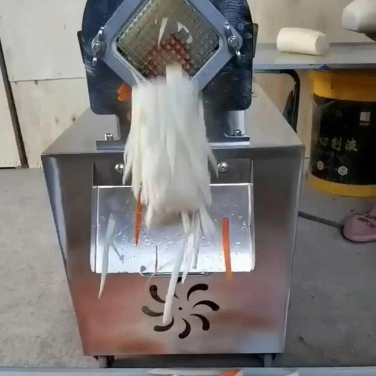 

Электрический слайсер для картофеля фри, резки овощей (картофель, редис, огурцы) в полоски, из нержавеющей стали