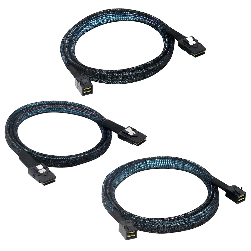 

0.5M/1M Internal Mini SAS SFF-8643 SFF-8087 Data Transfer Cable with Shielding for Server RAID PCI Express Controller Hard Disk