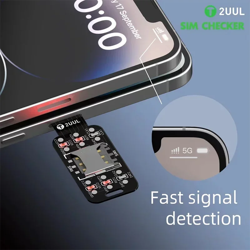 2UUL Dual SIM Checker Rapid Detect Module Faults Fast Signal Detection Mobile Phone Reapir Tools SIM Tester SM01
