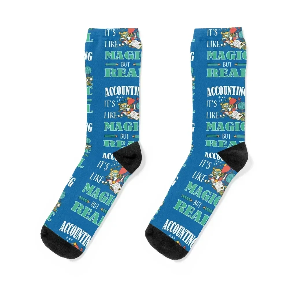 ACCOUNTING IT'S LIKE MAGIC BUT REAL Socks custom halloween cycling Thermal man winter Boy Socks Women's