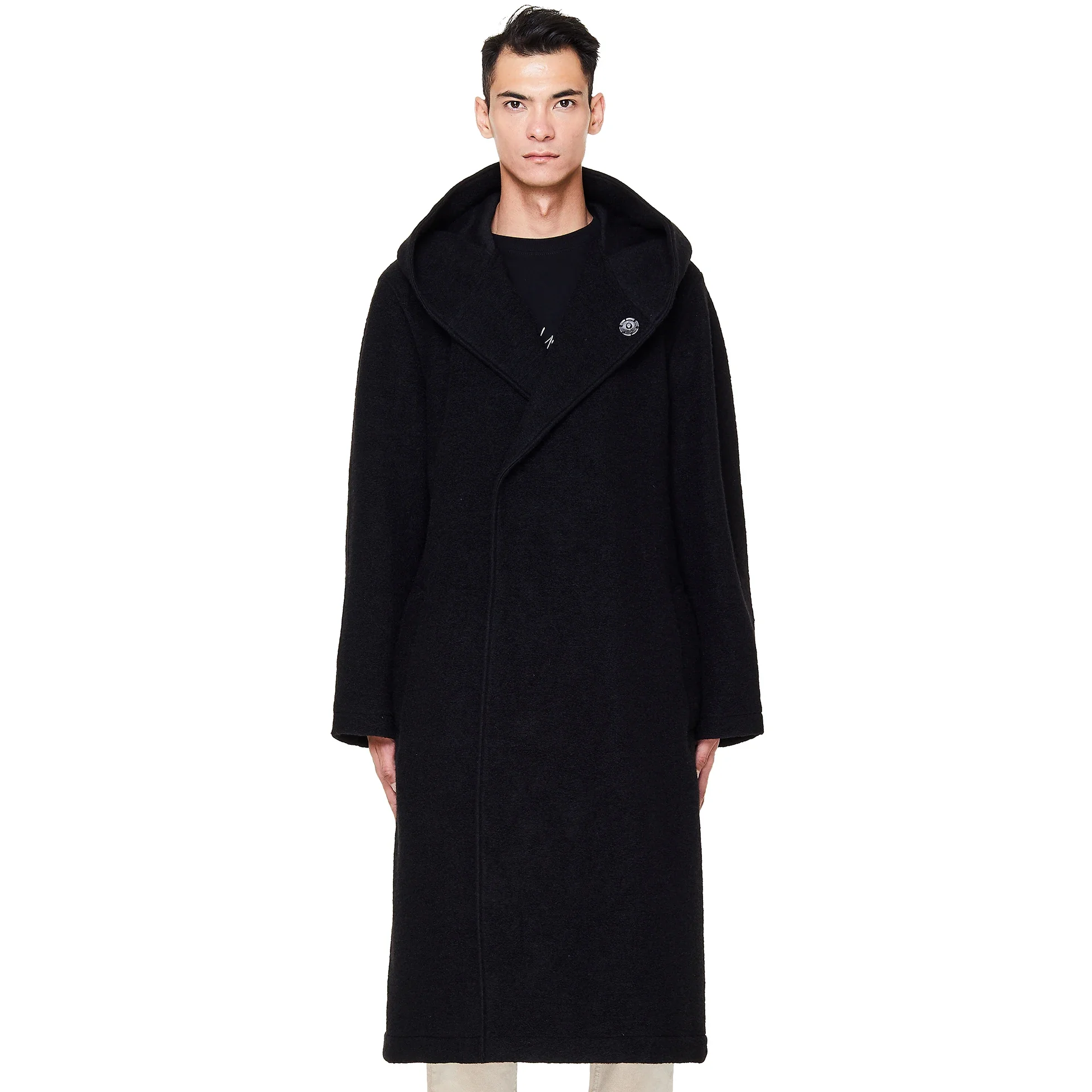 

YOJI OOAK HOOD COAT WOOL. Yoji Ooak hood coat wool