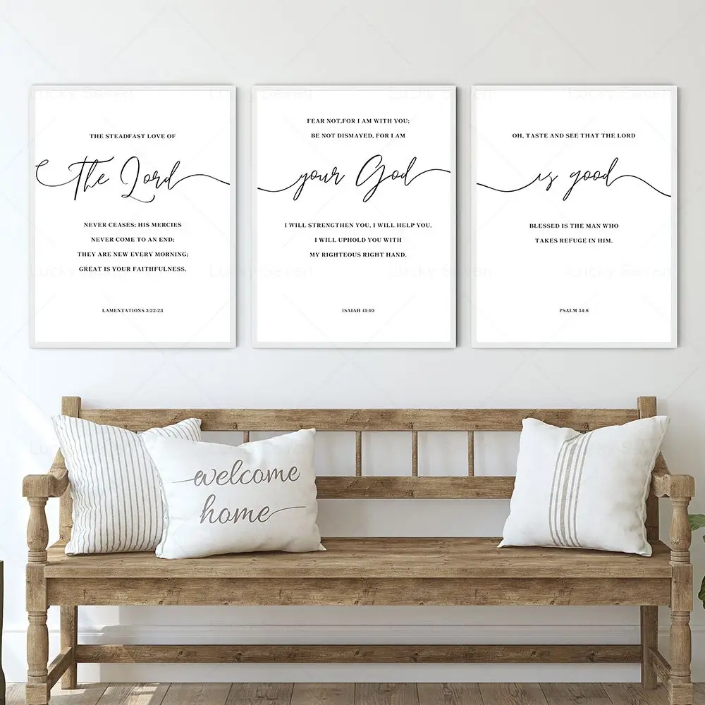 The Lord Your God Is Good Christian Scripture Canvas Painting Home Decor Bible Verse Wall Art Decoration Modern Colorful Quotes