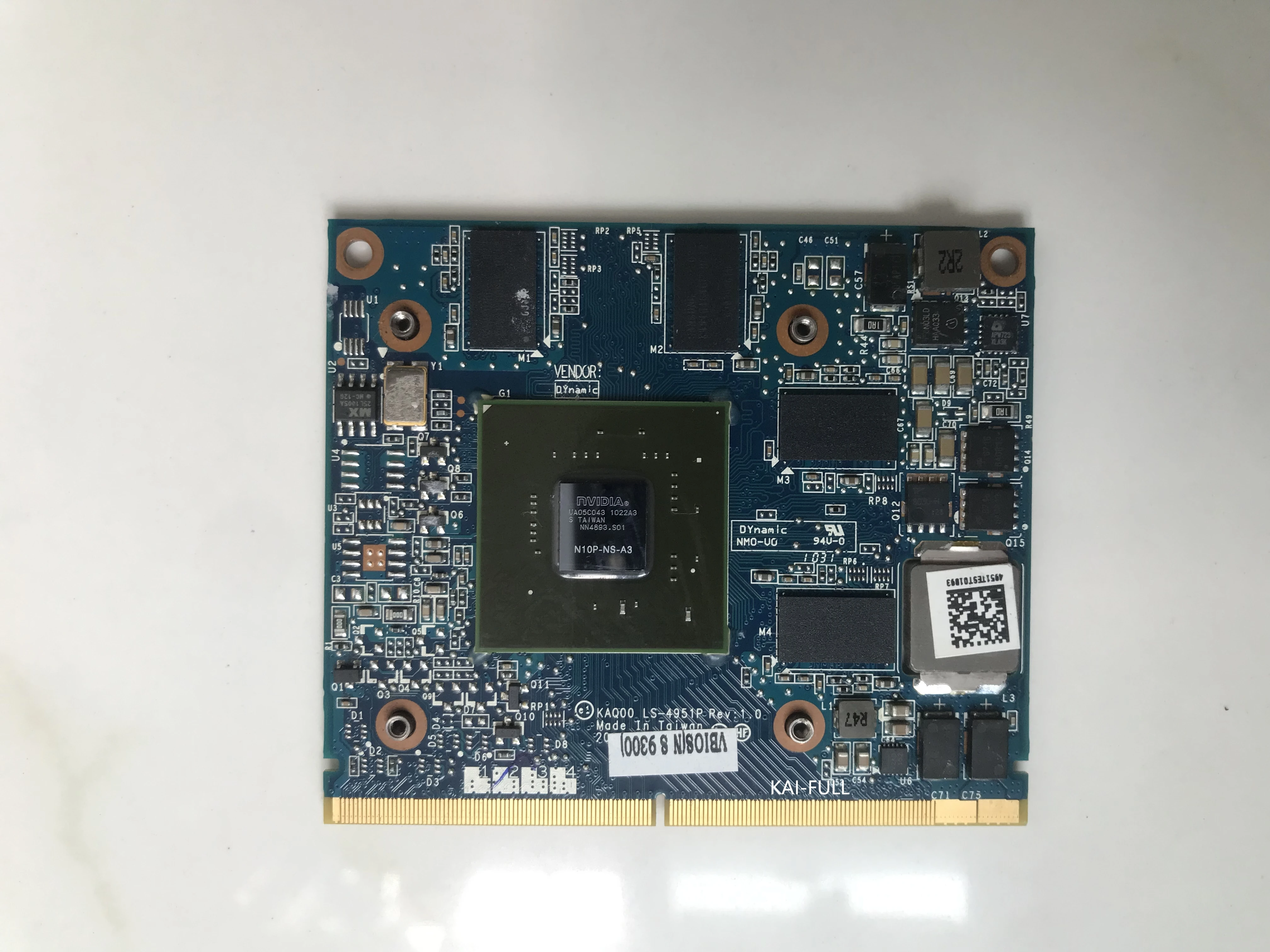 

NVS 5100M NVS5100 1GB N10P-NS-A3 MXM III Laptop Video Graphics Card for HP Elitebook 8540W 8540P