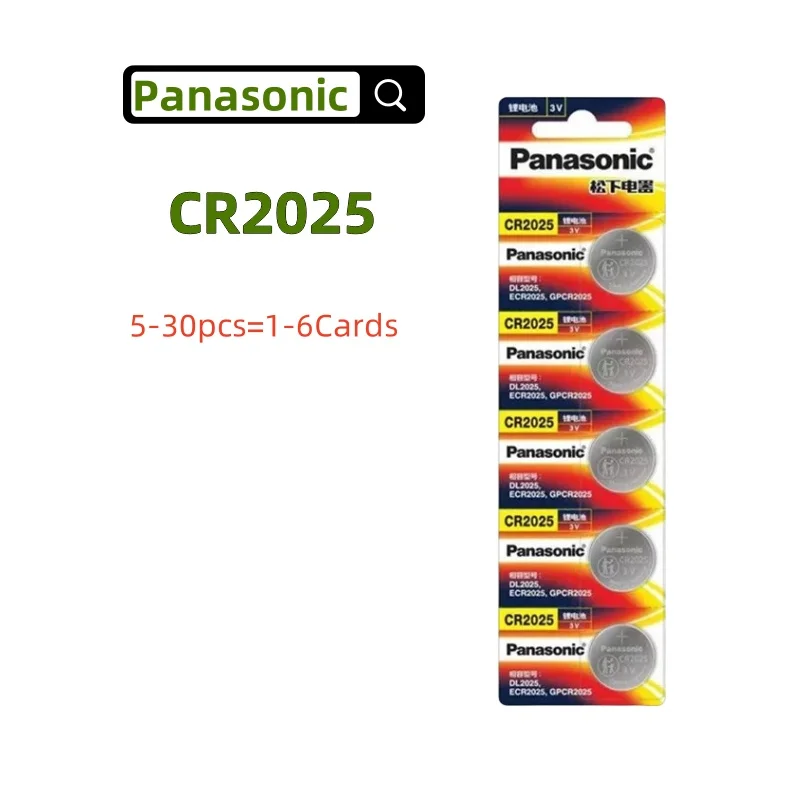 2-50PCS Panasonic CR2025 Compatible ECR2025 3V Lithium Button Cell Long Lasting For Weighing Scale Car Remote Watch Motherboard