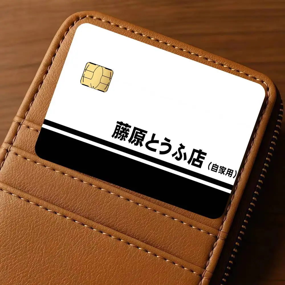 ANIME Cool I-Initial D   Credit Card Public Transportation Cards Protective Sticker Waterproof Card Face Decoration