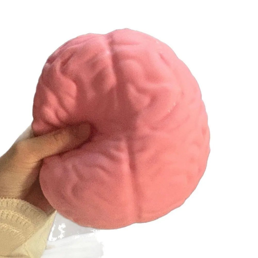 Unique Simulated Brain Squishy Toy Slow Rising Moldable Prank Toy TPR Squeeze Toy Halloween Gifts