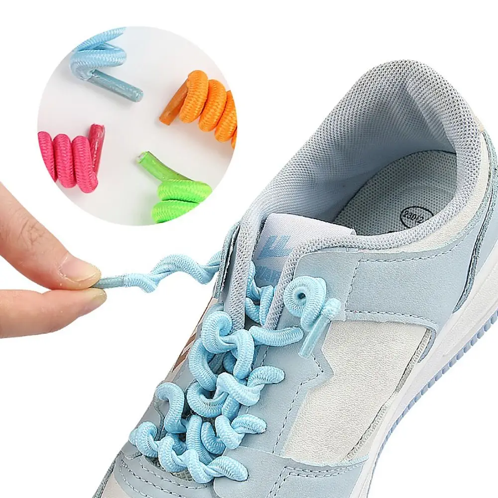 أربطة أحذية بديلة مجعدة بدون ربطة عنق مضادة للسقوط وأربطة أحذية ربيعية إبداعية مرنة بدون ربطة عنق