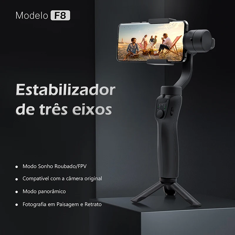 Portable Gimbal Stabilizer, Smartphone Holder, Anti-vibration Photo Tripod, Photography Stabilizer