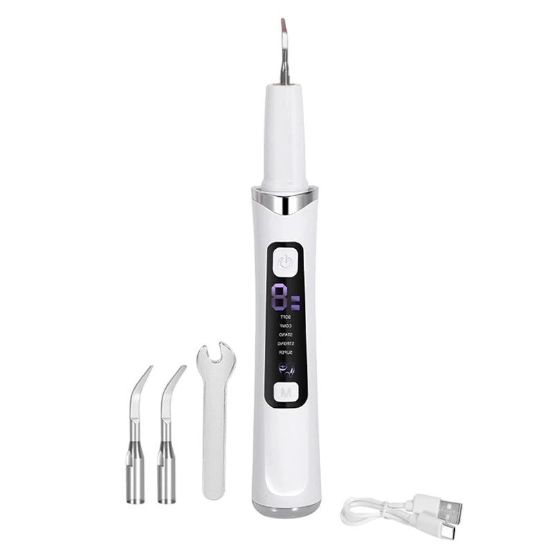【A97Z】Ultrasonic Dental Scaler With LED Light 5 Modes Tartar Remover