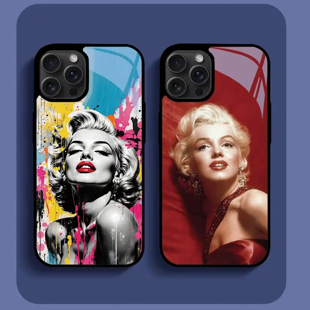 Чехол для телефона M-Marilyn Monroes IPhone 16 15 14 13 12 11 Pro Xs Max Mini XR X 7 8 Plus Luxury Mirror Hard