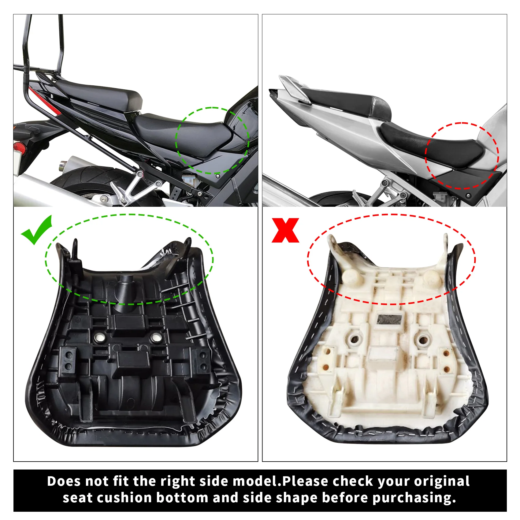 Motorcycle Front Rider Driver Seat Cushion Fit For SUZUKI SV650 2005-2012 SV1000S 2006-2007