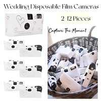 2-12PCS Wedding Disposable Camera One Time 35mm Film Camera 17 Roll Flash Camera for Anniversary Birthday Gift Party Vacation