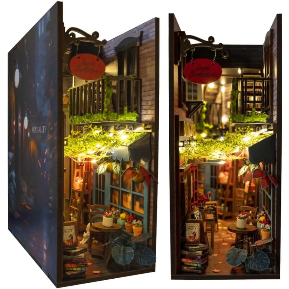 

Dreamy Miniature House Dollhouse Kit from Book Nook DIY for Adults and Teens, Designed in USA, Bookshelf Decor Alley