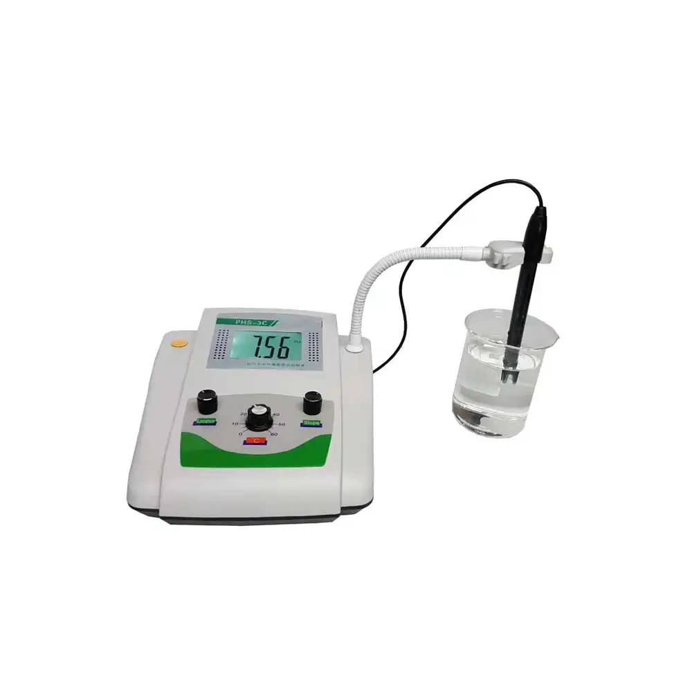

Lab pH Analyzer Benchtop mV Meter Tester Accuracy +-0.01pH Temperature Compensation
