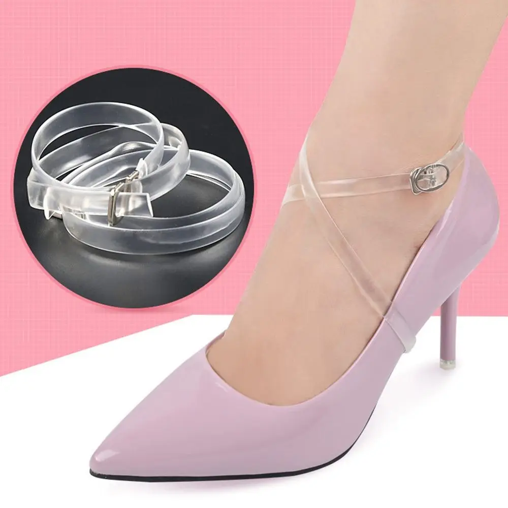 60cm Invisible Shoelace Straps High Heels Flats Prevent Slipping Transparent Shoe Belt Wrap Around Anti-Slip Strap Shoe Laces