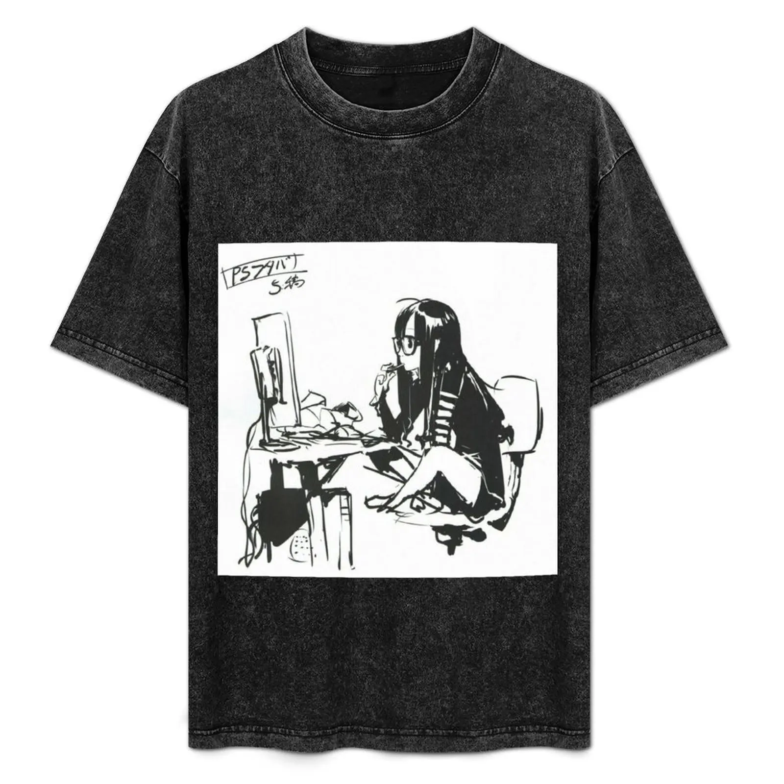 Futaba Sakura Sketch T-Shirt Modern Style Print T-Shirt
