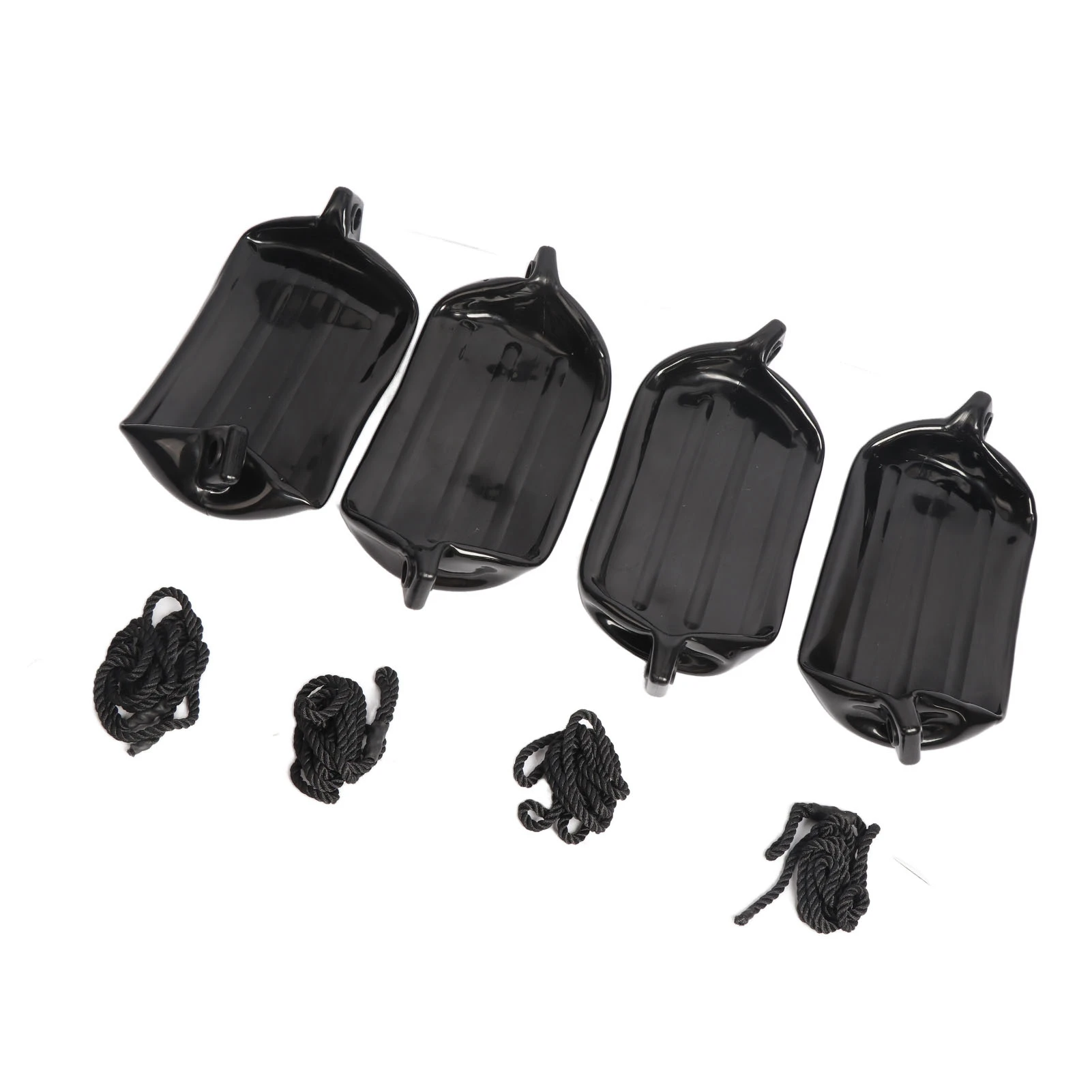 

4 шт. надувной бампер для лодки с черной веревкой 2 м, ребристые буи, док-станция для яхт, понтонных рыбацких лодок, морская защита