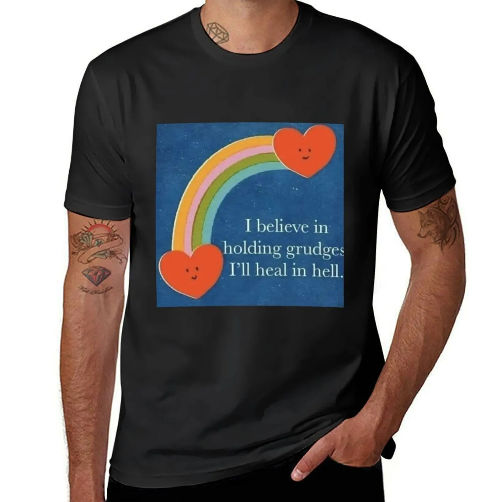 Ich glaube daran, Groll zu halten, ich werde in der Hölle heilen T-Shirt Sommer Tops süße Tops Grafik Sommer Top T-Shirt für Männer