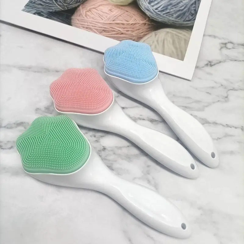 Soft Silicone Facial Brush Manual Massage Brush Cleanser To Remove Black Pores Deep Cleaning Brush