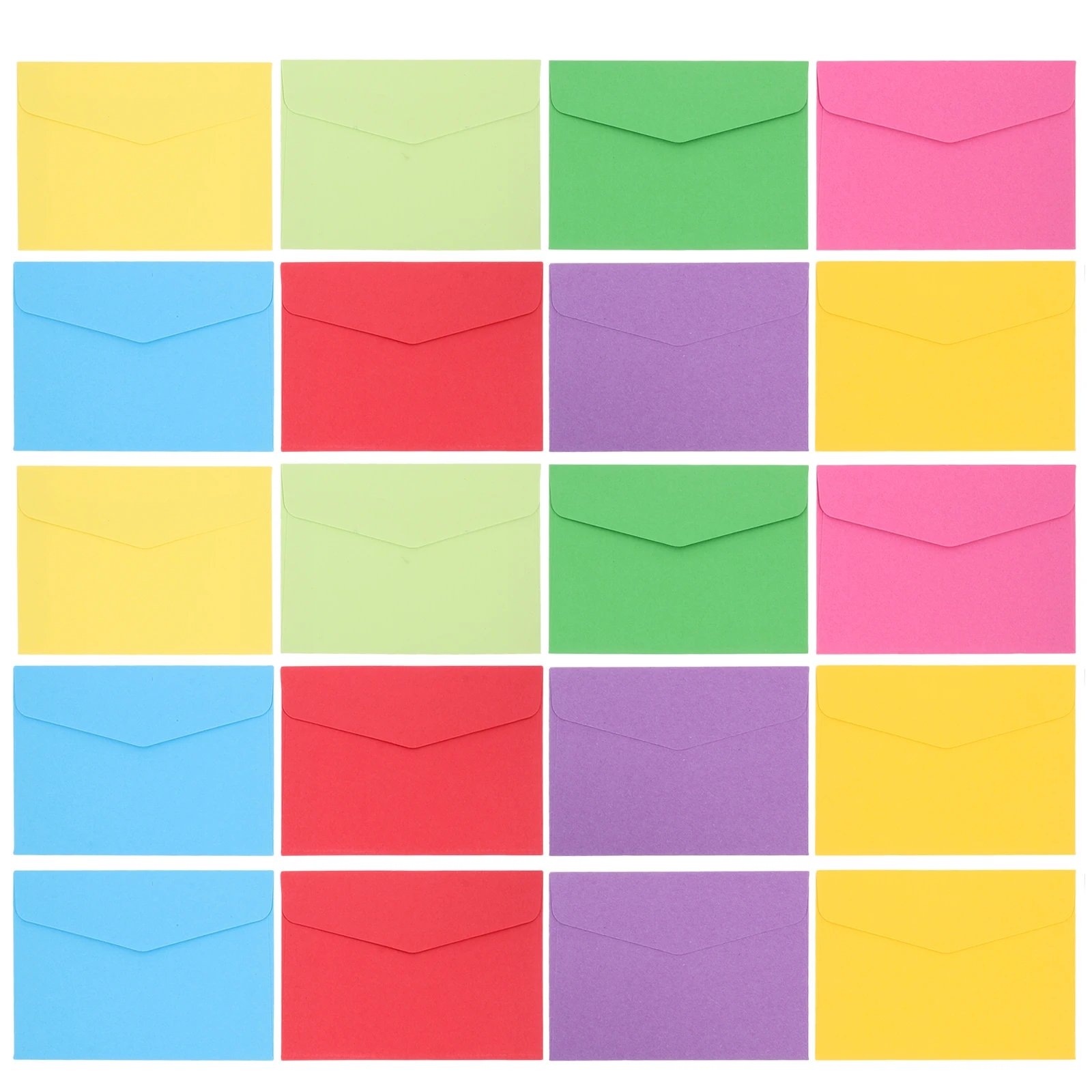 80pcs Colorful Envelopes Pack Multifunctional Paper Envelope Storage Coin Key Jewelry Pouch Gift Card Envelopes Self-Adhesive