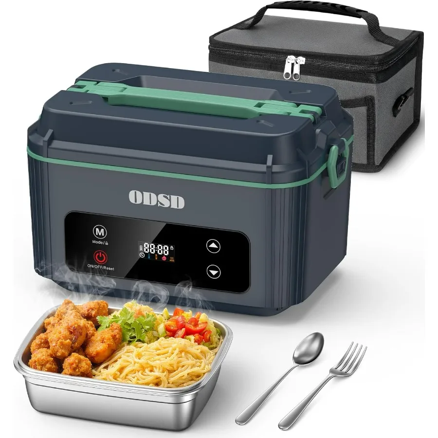 

Cordless Electric Lunch Box for Adults, 24000mAh Heated Lunch Box 130min Battery Life, Self-Heating Portable Electric Food Warme