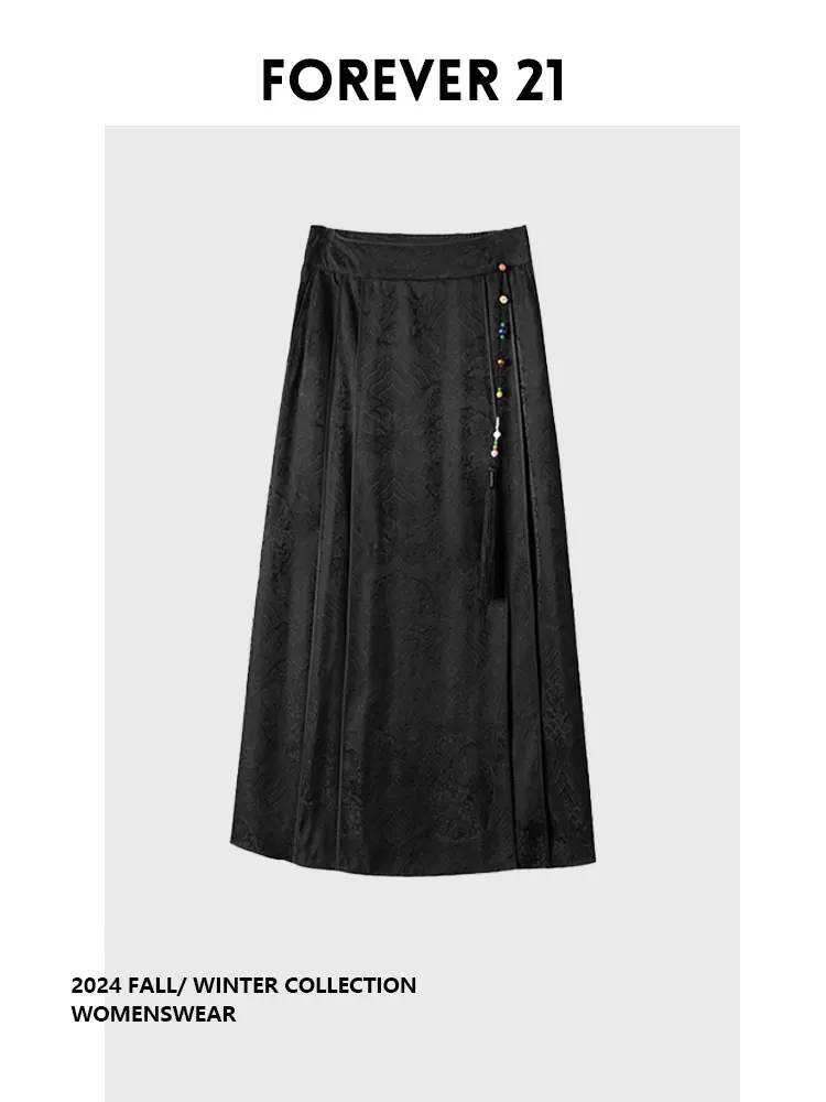 

Юбка Forever 2 в китайском национальном стиле с цветочной вышивкой, удлиненная, женская, осенне-зимняя, модная, элегантная