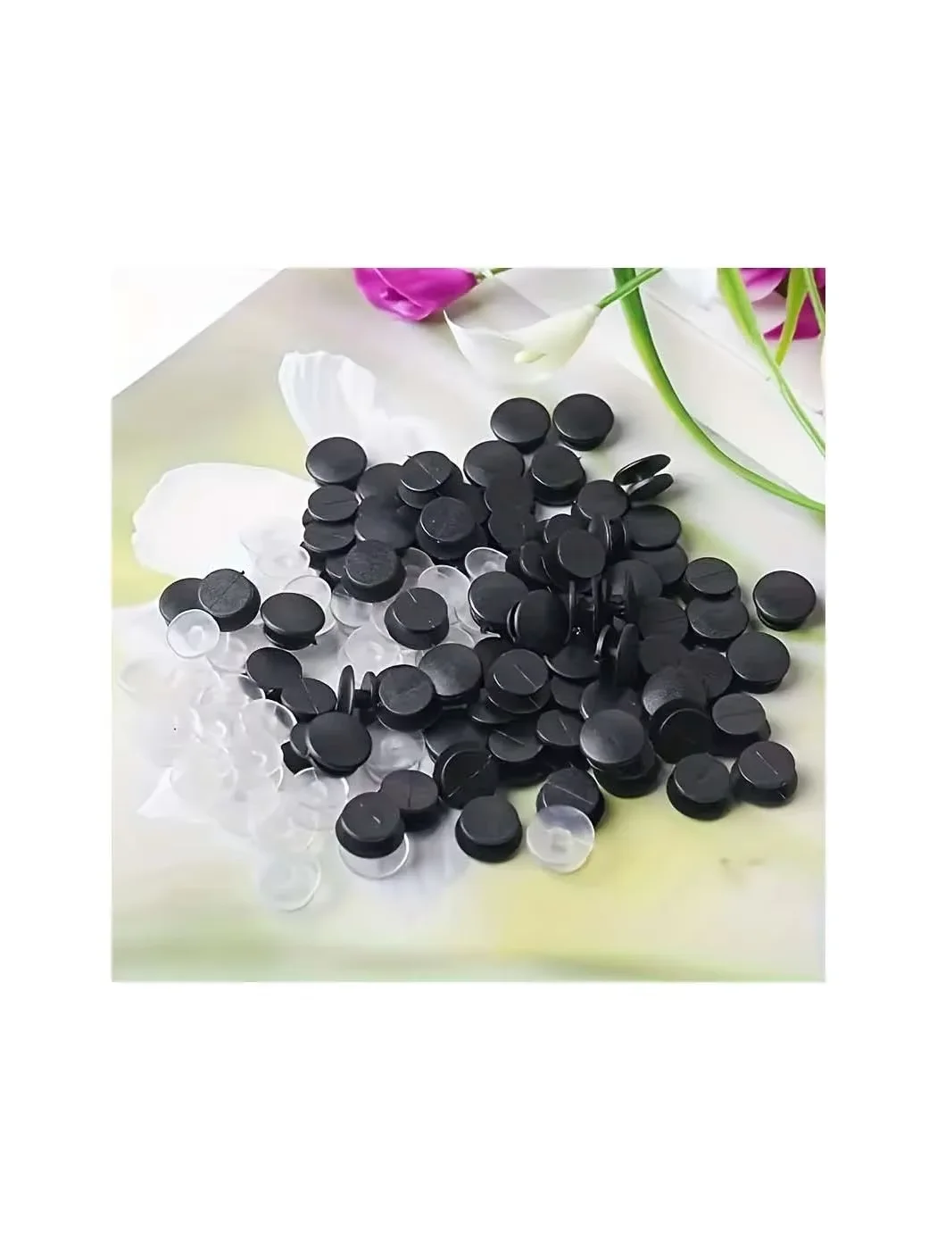 100/200Pcs Round Buckle Plastic Button Set For Hole Shoes, Garden Shoe Charms, Universal Fit Diy Croc Fastener Accessories