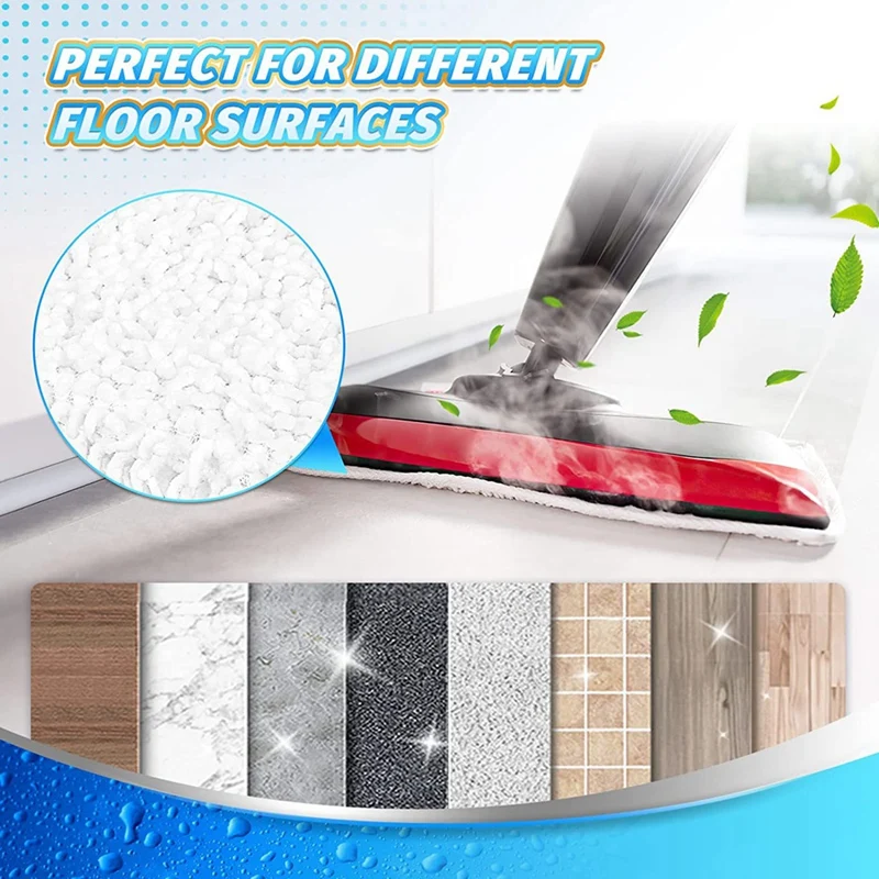 Replacement Parts Mop Accessories Washable Mop Cloth Pads Compatible For Vileda Steam XXL Steam