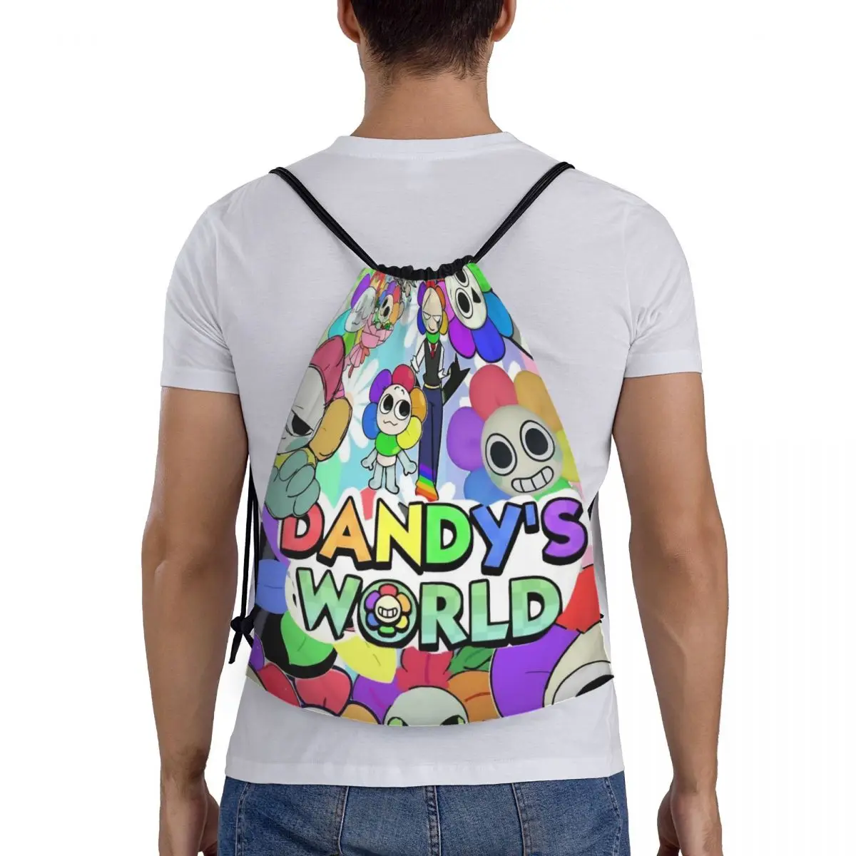 حقائب Dandys World برباط حقيبة ظهر رياضية للصالة الرياضية حقيبة سلسلة للمشي لمسافات طويلة