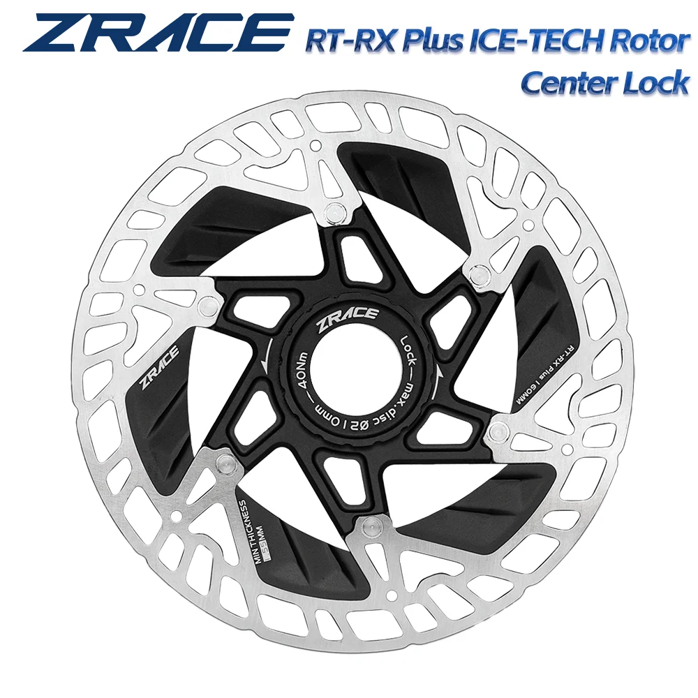 

ZRACE RT-RX Plus ICE-TECH Center Lock Disc Rotor, Ultralight Strong heat dissipation floating rotor 160mm Road disc brake