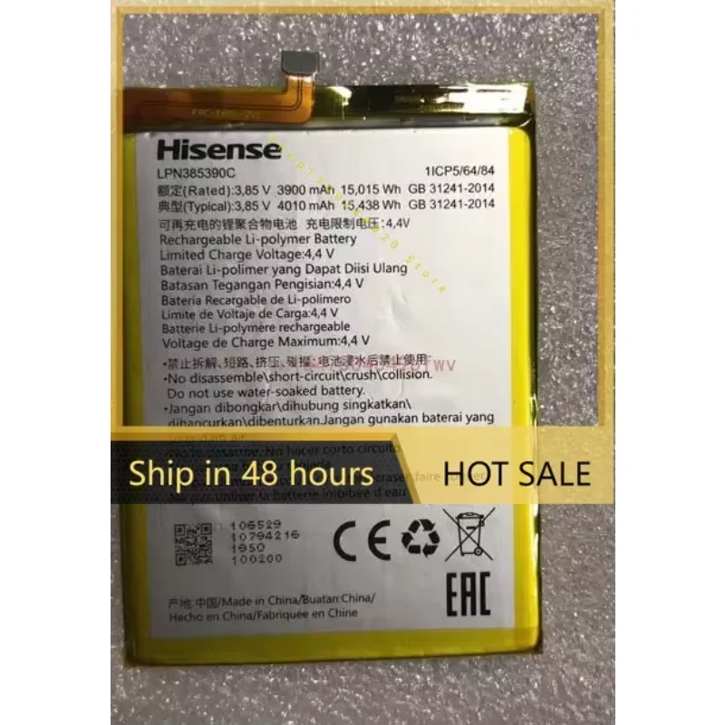 100% NEW High Quality for Hisense LPN385390C Phone Battery 3.85V 3900mAh for Hisense Phone Battery