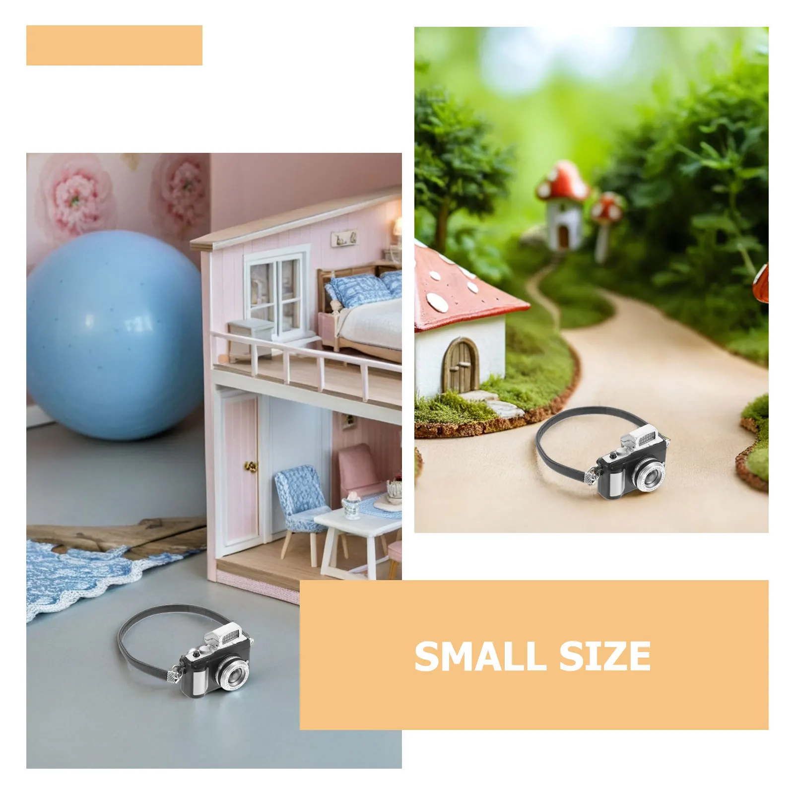 5 pçs criativo em miniatura câmera do vintage decoração fotografia adereços para casa de bonecas acessório incentivando jogo imaginativo das crianças