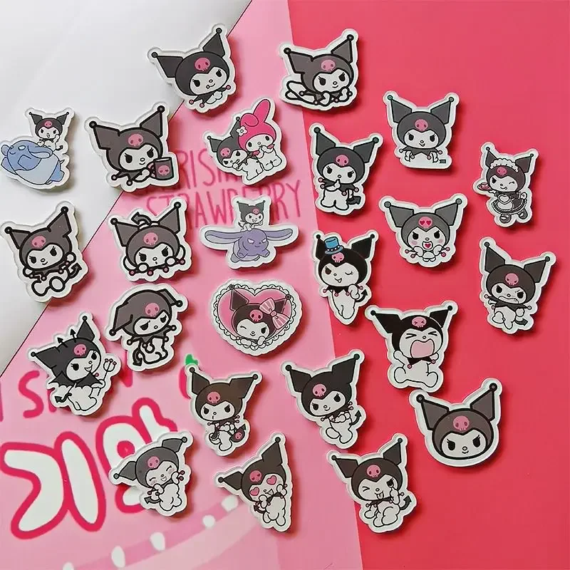 Sanrio Hello Kitty Brooch Action Anime Figures Cartoon Clothes Ornaments Cute Toys Children Gift Friends Pins for Backpacks