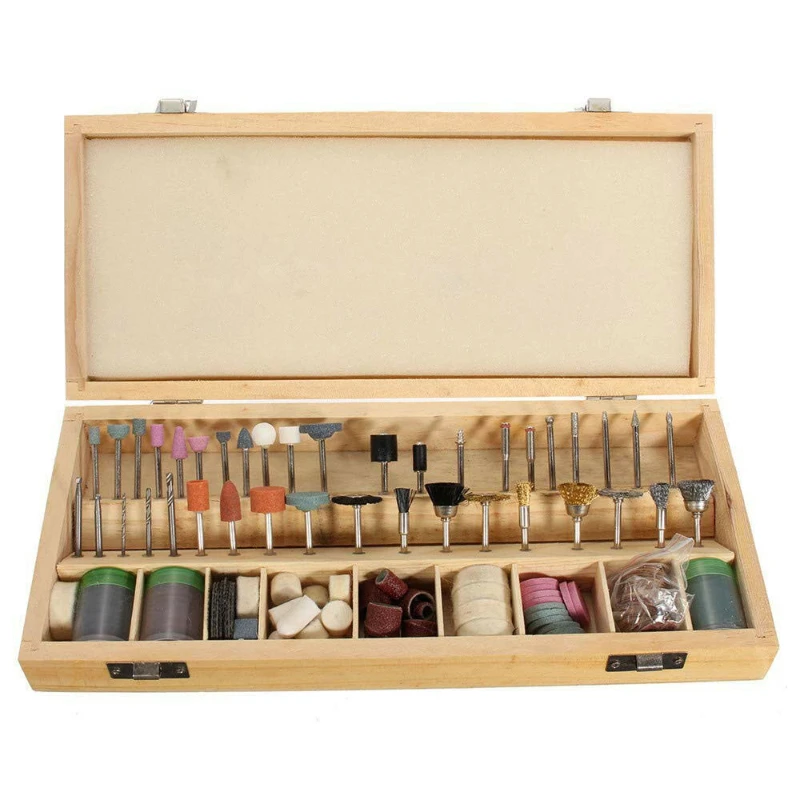 

223 pieces/228 pieces wooden box set electric grinding head, cutting grinding, polishing grinding head