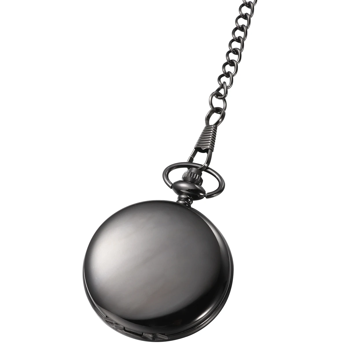 

Two-sided Light Pocket Watch Wrist Black Chains Quartz Retro Classic High Quality Father