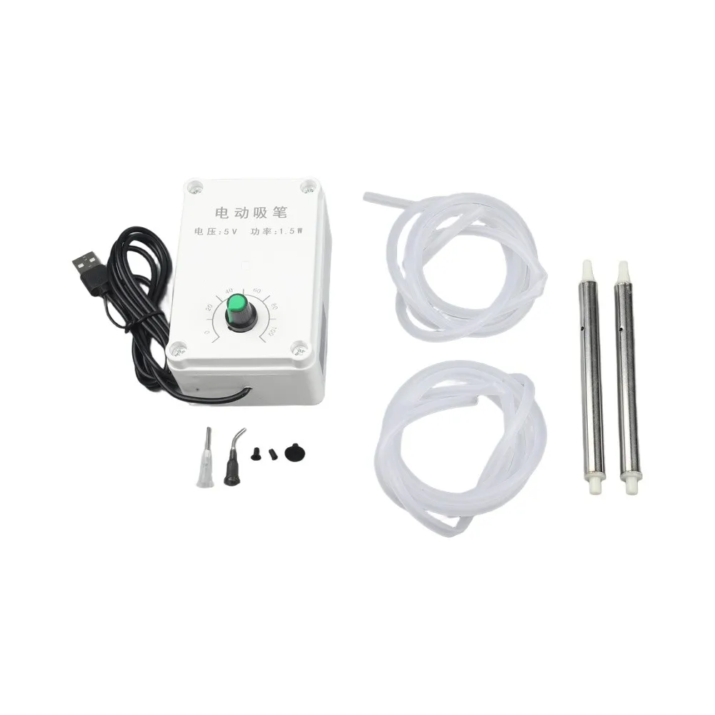 Electric Vacuum Suction Pen for IC Chip Applications with USB 5V Input Adjustable Suction Performance and Interchangeable Tips