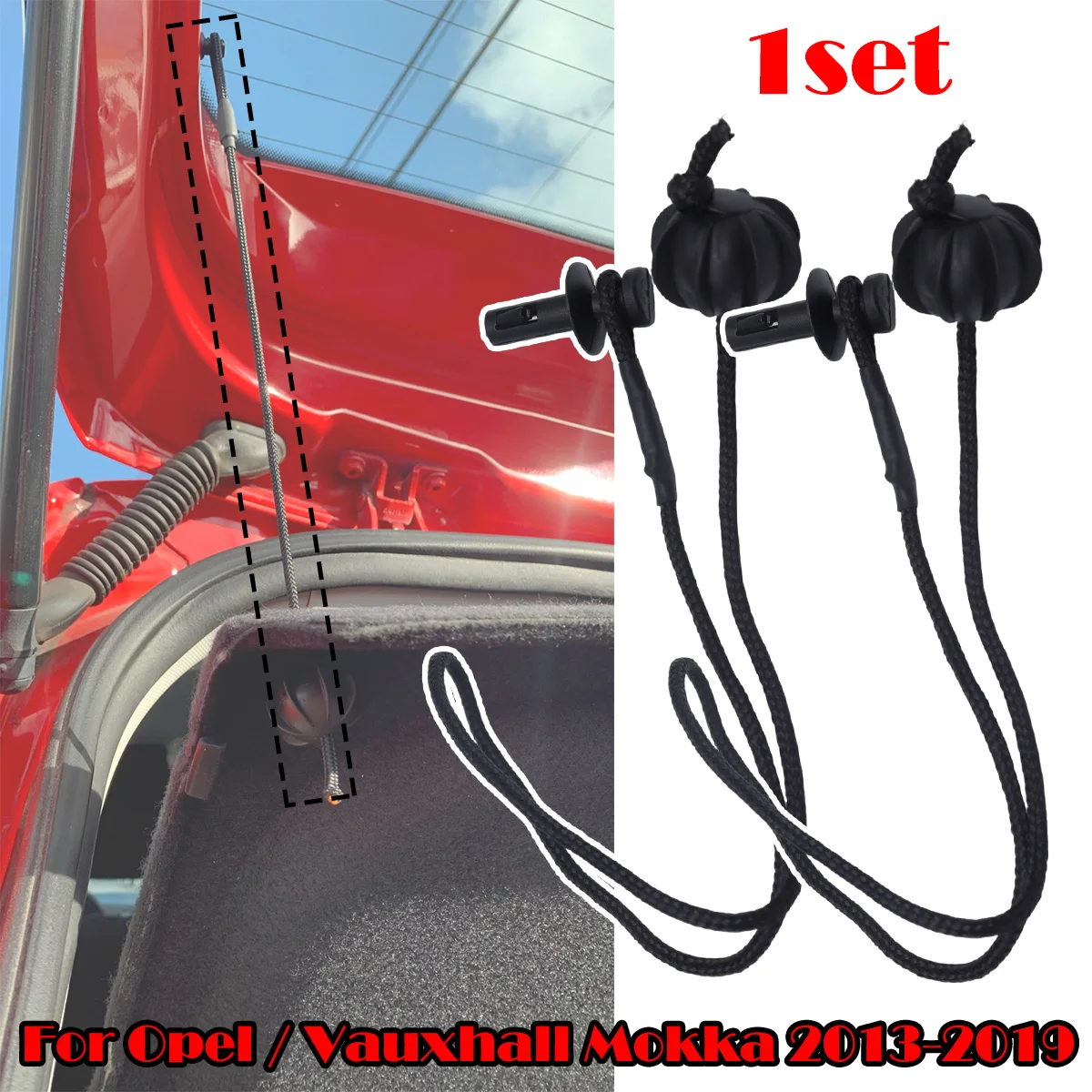 

1set Rear Boot Trunk Parcel Shelf Tray Strap String Rivet For Opel / Vauxhall Mokka Auto Rear Shelf Bracket Clips 2013 2014-2019