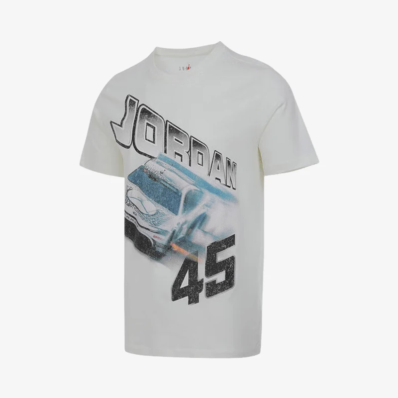 Nike genuine JORDAN men's pattern loose knit fashionable short sleeved shirt IB7352-133
