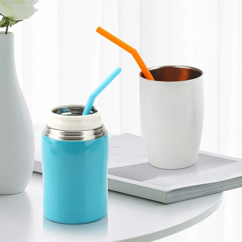 10 inch Long Reusable Silicone Straws Eco-friendly Boba Straws Drinking for 30oz and 20oz Yeti Tumblers, Cup Drinkware Set