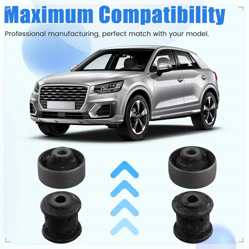 

4 Pcs Rubber Sleeve Front Control Arm Bushing For VW Golf 7 Mk7 Passat B8 Arteon Tiguan A3 Q2 5Q0407182 5Q0407183