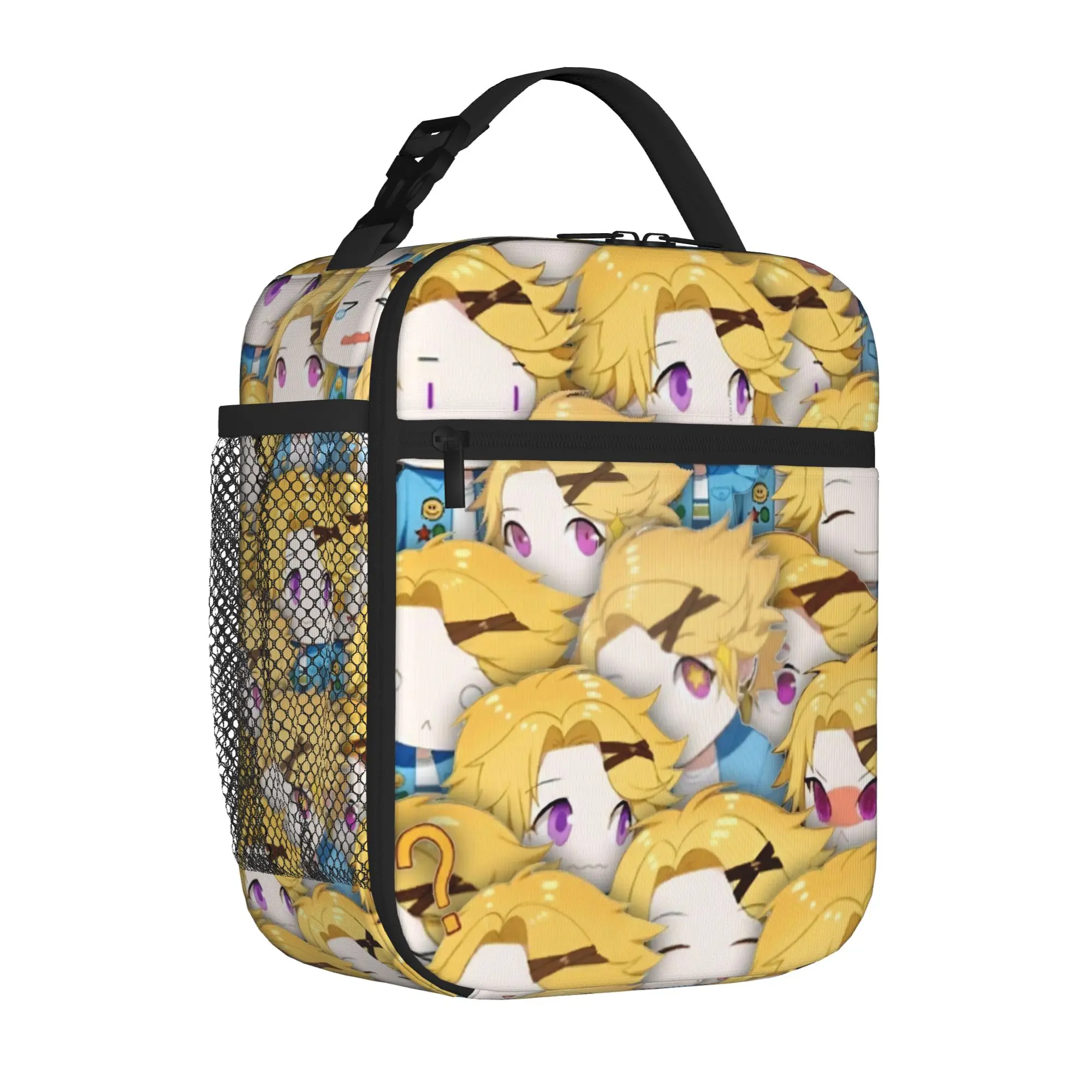 Mystic Yoosung Kim Messengers Tote Insulated Lunch Bag Game Carry Food Bags Reusable Cooler Thermal Travel Large Size Bento Box