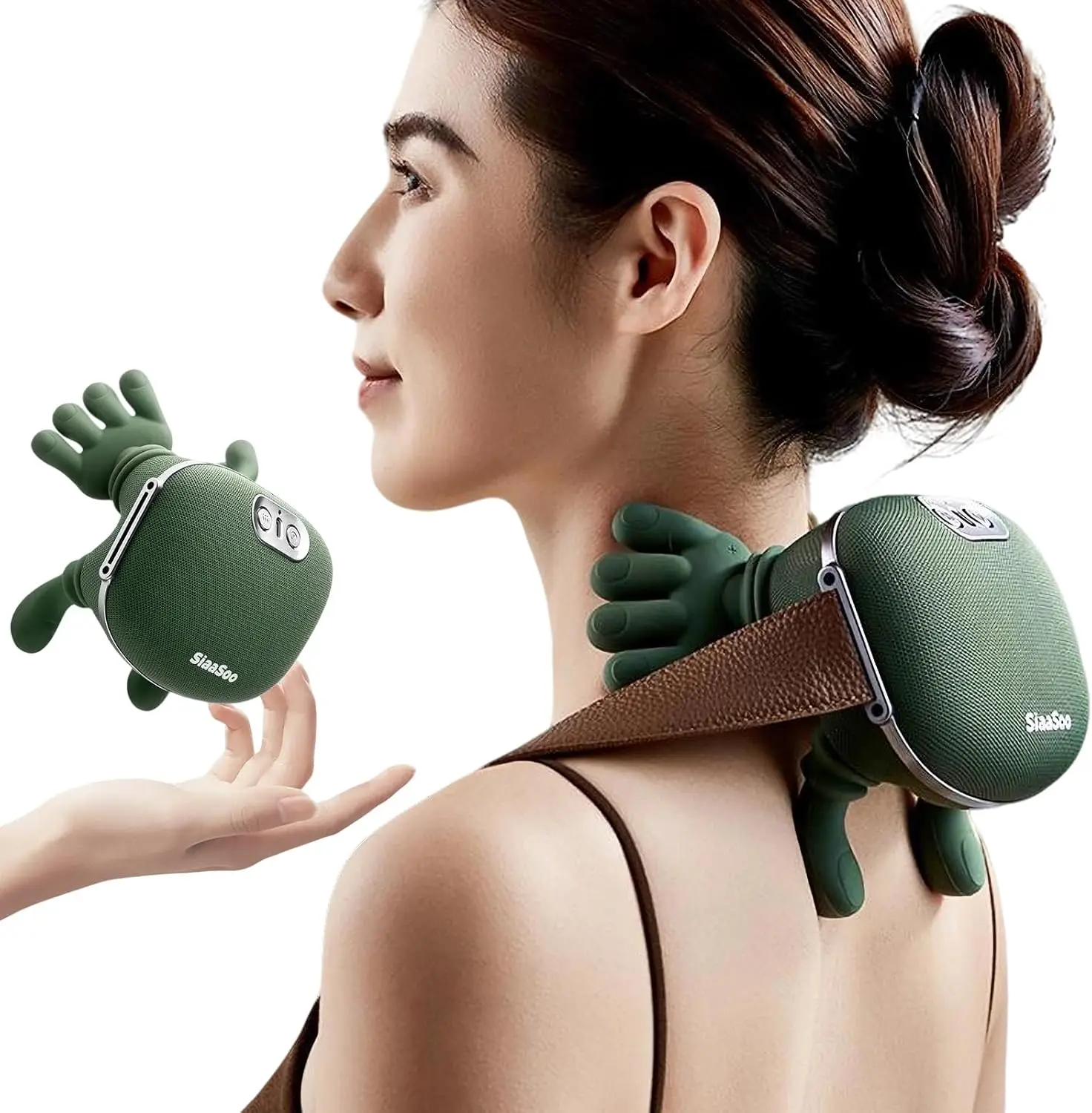 Siasoo Neck Massager 2025, with Heat Electric Shoulder & Cervical Massage for Pain Relief deep Tissue Massage Heated for Neck, B